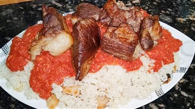 معهد التغذية يوضح السعرات الحرارية في طبق الفتة 