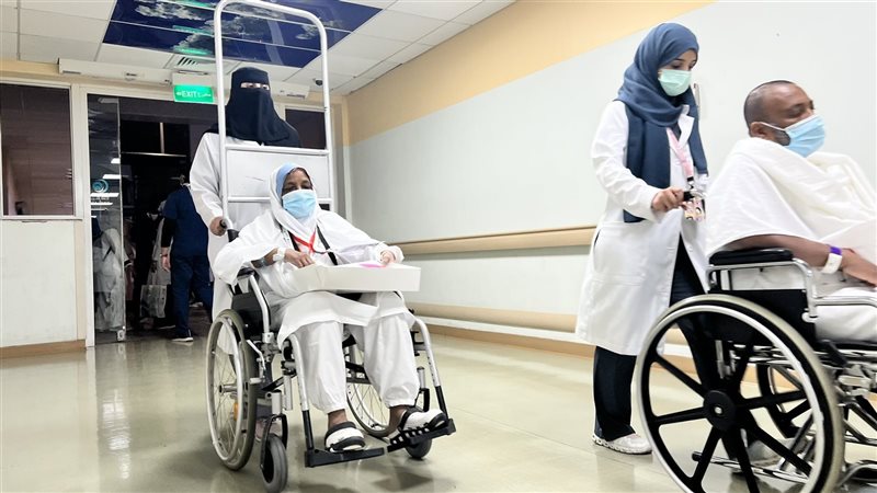 تصعيد الحجاج المنومين،