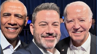 جو بايدن مع أوباما وجيمي كيميل: معًا سنهزم دونالد ترامب (صور)