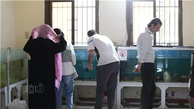 إقبال المواطنين على المعمل البحثي بحديقة الأسماك في ثاني أيام العيد (فيديو وصور)