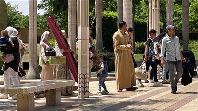 ثالث أيام العيد، الإقبال يتزايد على حديقة الأزهر بعد الظهيرة (صور)