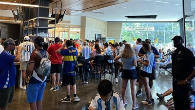 بالآلاف، تجمع جماهير الأرجنتين بمدينة أتلانتا أمام كندا بكوبا أمريكا (فيديو )