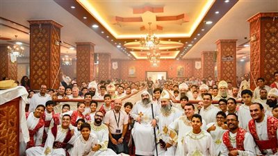 بمشاركة 550 شماسا، إيبارشية المنصورة تختتم المؤتمر الثالث للألحان