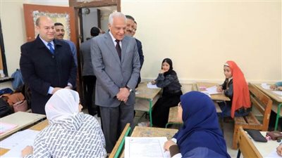 محافظ الجيزة يتفقد اليوم سير امتحانات الثانوية العامة بمدارس الدقي وحي جنوب
