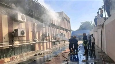 نصف ساعة لإخماد النيران، تفاصيل حريق كبير داخل ناد شهير بالشرقية (صور)