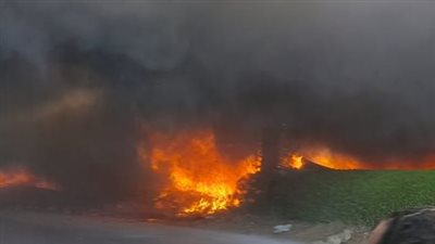 تفاصيل اندلاع حريق بمخزن قطع غيار سيارات في الدقهلية 