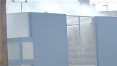 نشوب حريق في قسم شرطة الأزبكية (صور)