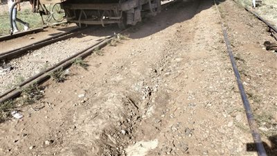 ونش لرفع آثار حادث قطار منوف-بنها (صور)