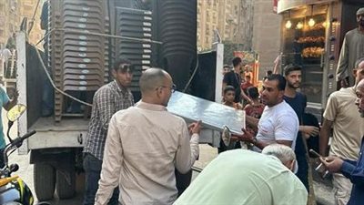 حملة لرفع إشغالات شارع المنشية في كفر طهرمس بالجيزة (صور)