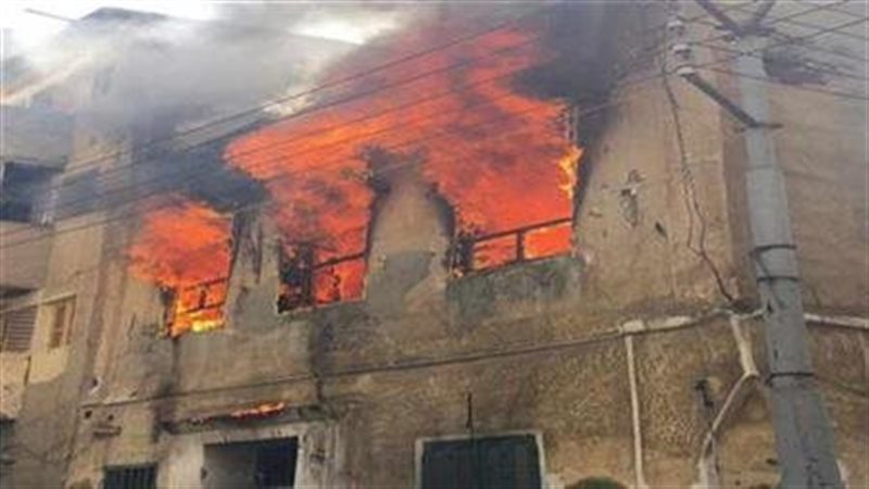 حريق ورشة ببولاق