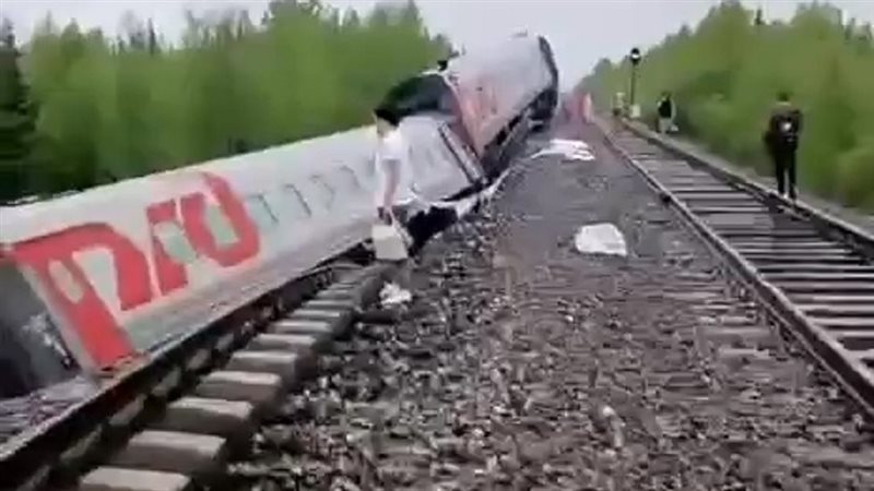 حادث قطار فى روسيا،