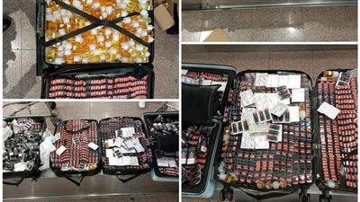 ضبط 12 محاولة تهريب في مطار القاهرة 