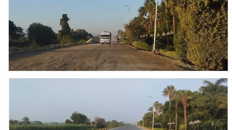 رصف طريق ٦ أكتوبر