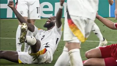 احتفال كبير من روديجر بعد إنقاذ رائع أمام الدنمارك