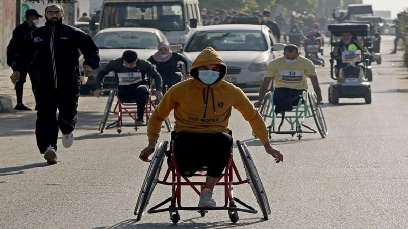 نزوح المعاقين قطاع