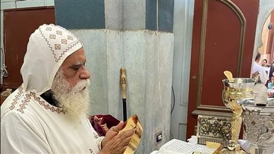 الأنبا جوارجيوس يدشن أواني كنيسة الشهيد مارجرجس