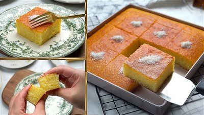 طريقة عمل كيكة الرواني، هشة ومختلفة ومذاقها لا يقاوم 