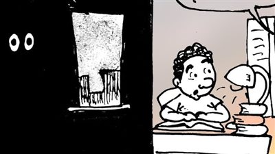 طلاب الثانوية العامة وتخفيف الأحمال في كاريكاتير فيتو