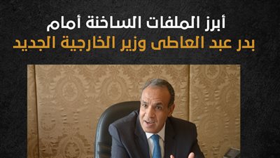 أبرز الملفات الساخنة أمام بدر عبد العاطي وزير الخارجية الجديد (إنفوجراف)