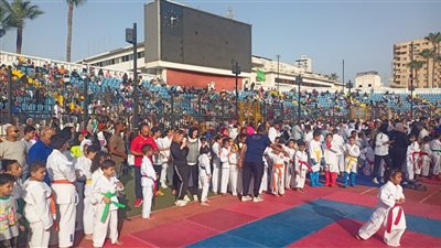 1500 لاعب ولاعبة من بينهم ذوي همم في بطولة الكاراتيه باستاد الإسكندرية