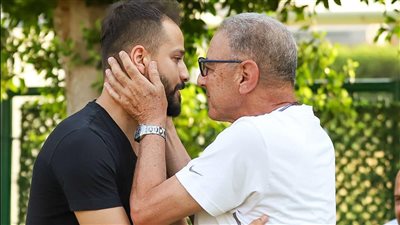 لقاء الوداع بين أحمد رفعت وطلعت يوسف وهيثم عرابي ولاعبي مودرن سبورت (صور)