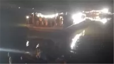 الإنقاذ النهري تبحث عن جثماني عروسين مفقودين في سقوط سيارة بنهر النيل بالمعادي