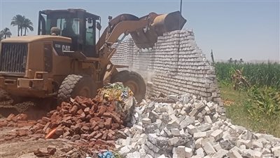 إزالة 4 حالات تعد على أراضي زراعية بأرمنت في الأقصر