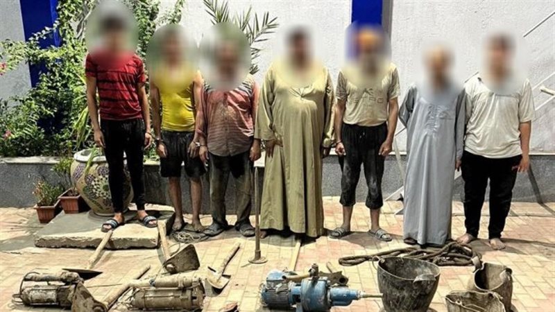 ضبط 7 أشخاص للتنقيب