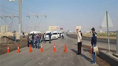 تحويلات مرورية بطريق القاهرة - الإسكندرية الصحراوي بعد انقلاب ميكروباص