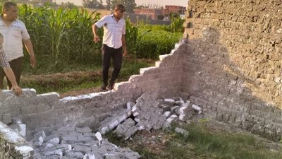 إزالة 26 حالة تعد بالبناء على الأرض الزراعية بمحافظة الشرقية 