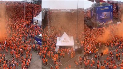 يورو 2024، حشود كبيرة من الجمهور الهولندي قبل ساعات من مباراة إنجلترا (فيديو)