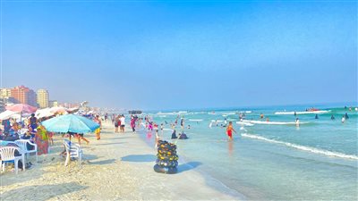 رفع الرايات الخضراء والصفراء على شواطئ الإسكندرية 