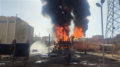 السيطرة على حريق في محطة محولات كهرباء خارج الخدمة بأسوان (فيديو وصور)