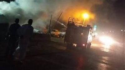 إخماد حريق نشب في سيارة بالهرم