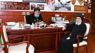 البابا تواضروس يتلقى تقريرا عن الخدمة في إيبارشية القوصية