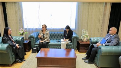 وزيرة التضامن تلتقي رئيسة اللجنة الوطنية التنسيقية لمكافحة ومنع الهجرة غير الشرعية 