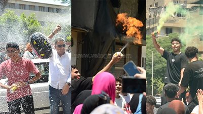 الاحتفالات الكاملة لطلاب الثانوية العامة بانتهاء امتحانات علمي علوم وأدبي (فيديو وصور)