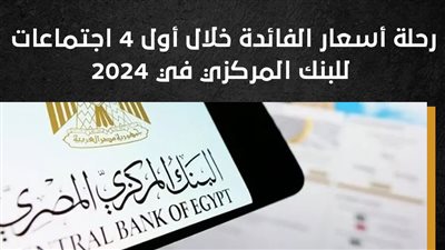 رحلة أسعار الفائدة خلال أول 4 اجتماعات للبنك المركزي في 2024 (إنفوجراف)