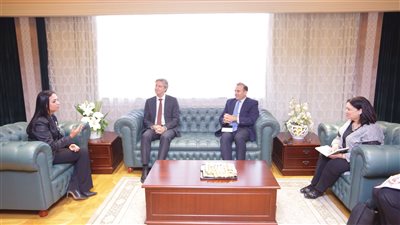 وزيرة التضامن تلتقي الممثل المقيم لبرنامج الأمم المتحدة الإنمائي في مصر