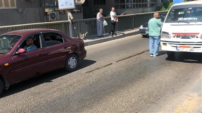 تحويلات مرورية بكوبري أكتوبر بعد حادث تصادم