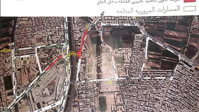 ننشر خرائط المسارات المرورية الجديدة للبدء في كوبري الشاملة ببني سويف