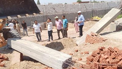 إزالة 15 حالة تعد على الأراضي الزراعية بالشرقية 