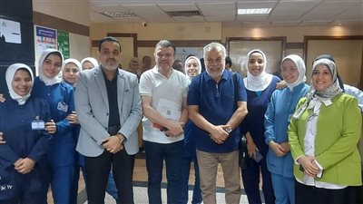 نقيب الممثلين خلال زيارته لمعهد الكبد بالمنوفية: نقدم كل الدعم (صور)