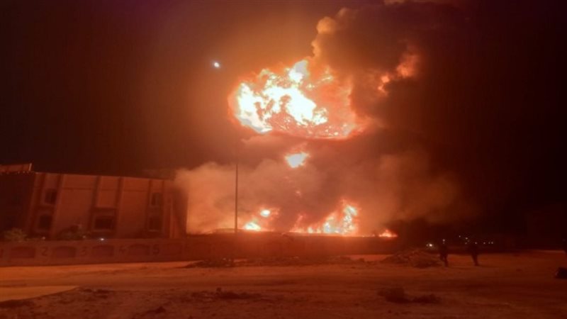 حريق مصنع كيماويات