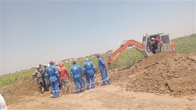 مياه القناة تستجيب لشكاوى أهالي قرية جلبانة بالإسماعيلية (صور) 
