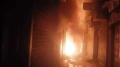 امتداد حريق العتبة لمخازن ملابس أخرى والحماية المدنية تحاول السيطرة