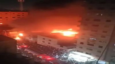 الحماية المدنية تجلي الباعة الجائلين وسكان العمارات المجاورة لحريق العتبة