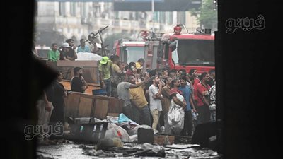 النيابة تنتقل لمعاينة حريق عمارتين في العتبة