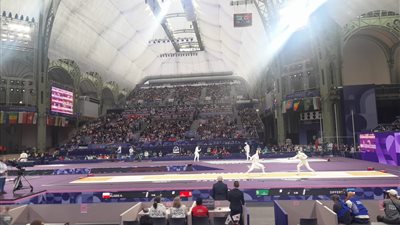أولمبياد باريس، حضور جماهيري كبير في صالة منافسات السلاح (صور)