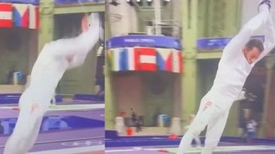 أولمبياد باريس،محمد السيد يحتفل على طريقة رونالدو بعد صعوده لربع نهائي المبارزة